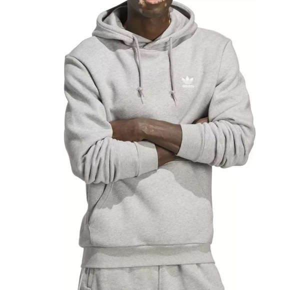 Adidas Originals Men's Adicolor Essentials Trefoil Hoodie Size M Heather Gray - Picture 1 of 9